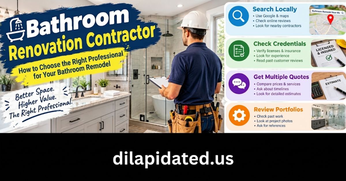 Bathroom Renovation Contractor: How to Choose the Right Professional for Your Bathroom Remodel