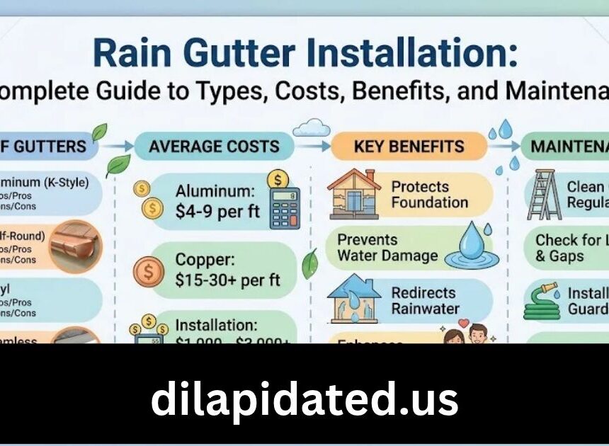 Rain Gutter Installation: A Complete Guide to Types, Costs, Benefits, and Maintenance