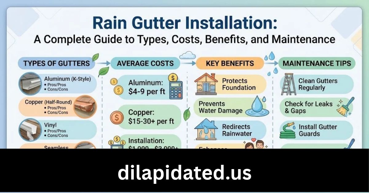 Rain Gutter Installation: A Complete Guide to Types, Costs, Benefits, and Maintenance