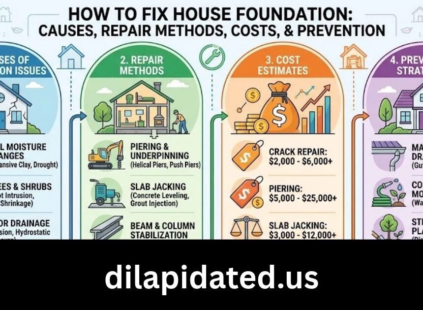 How to Fix House Foundation: Causes, Repair Methods, Costs, and Prevention