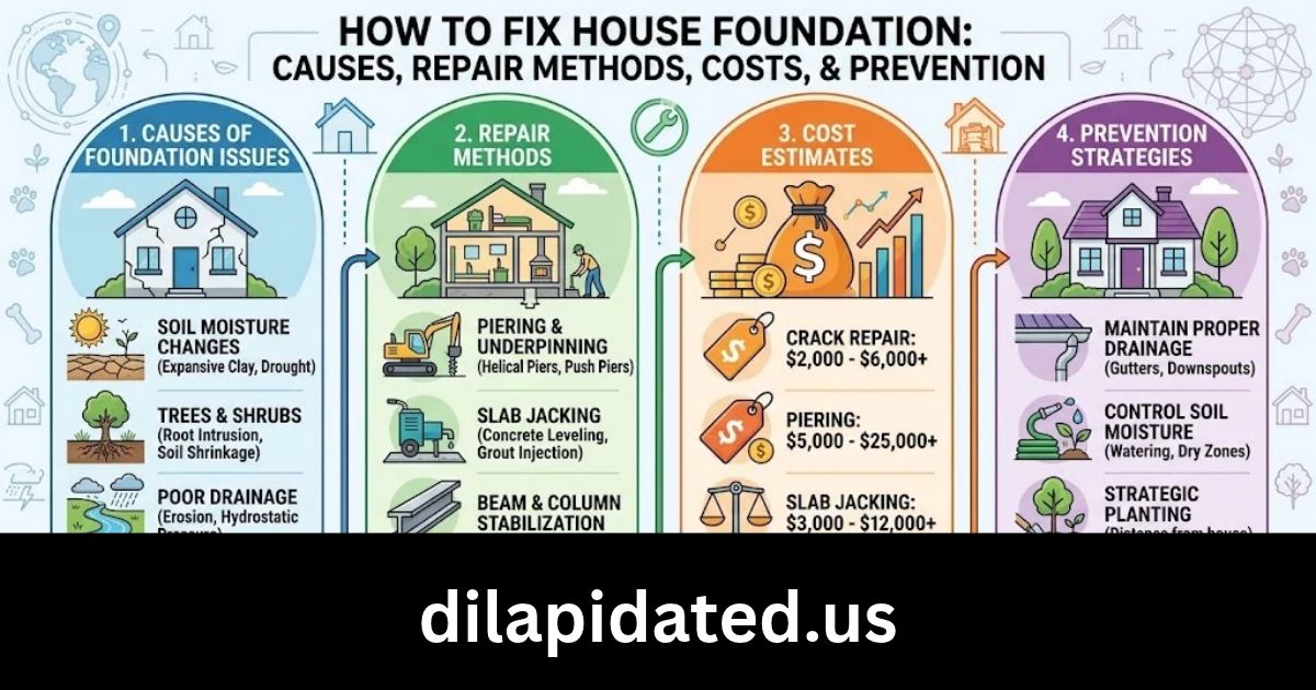 How to Fix House Foundation: Causes, Repair Methods, Costs, and Prevention